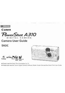 Canon PowerShot A310 manual. Camera Instructions.